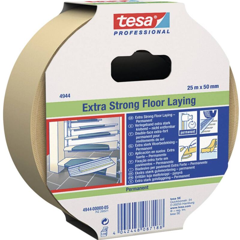 Image of Tesa - extra strong 04944-00002-11 Nastro biadesivo fix® 4944 Bianco (l x l) 10 m x 50 mm 1 pz.