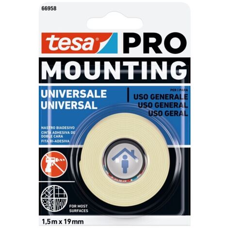 NASTRO BIADESIVO TESA MOUNTING PRO UNIV 19MMX1,5M