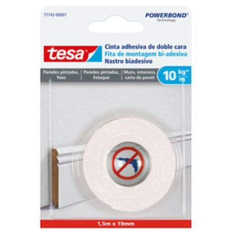 NASTRO BIADESIVO TESA POWERBOND INTONACO 19MMX1,5M
