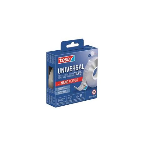 NASTRO BIADESIVO TRASPARENTE NANO POWER 55810- - mm.30h. in rotoli da mt.3 - 8 pezzi TESA