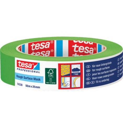 NASTRO CARTA ESTERNI VERDE 74338 TESA - MM 25 ML 50- 12 pezzi