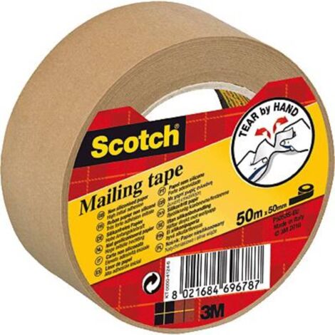 Nastro da imballaggio in carta marrone 50 mm x 50 m