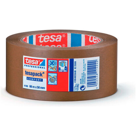 Nastro da imballaggio in PVC ruvido marrone 66 mx 50 mm 4100 Tesa