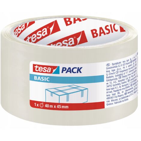 Nastro da imballaggio tesa BASIC 40m x 45mm, trasparente