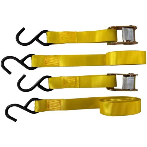 NASTRO DI ANCORAGGIO AD UNCINO CON FIBBIA mt. 2 x mm 25 - port.250 kg - pz.2 / con fibbia