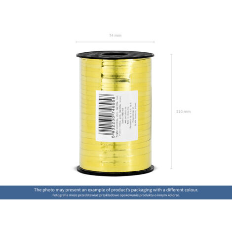 Nastro di plastica, argento metallizzato, 5 mm/225 m