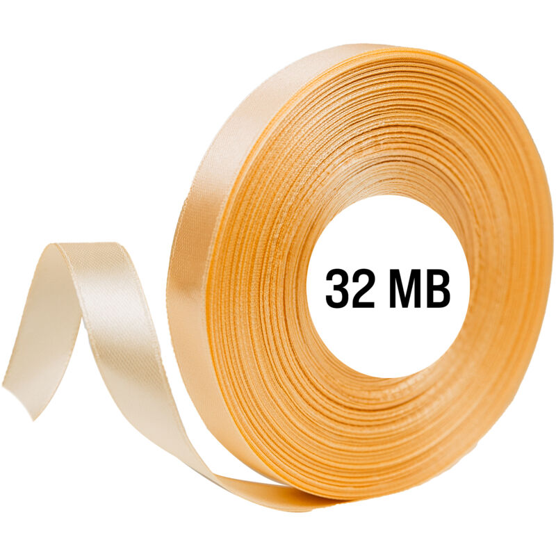 Nastro di raso a mandorla in rotolo da 25 mm e 32 m per decorazione
