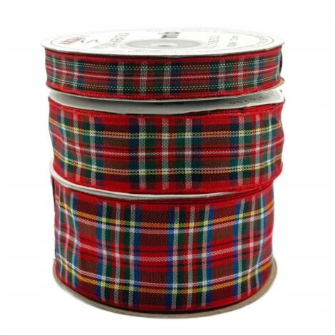 Nastro di raso a scacchi, rotolo di nastro colorato da 12 mm, decorazione da 22 m
