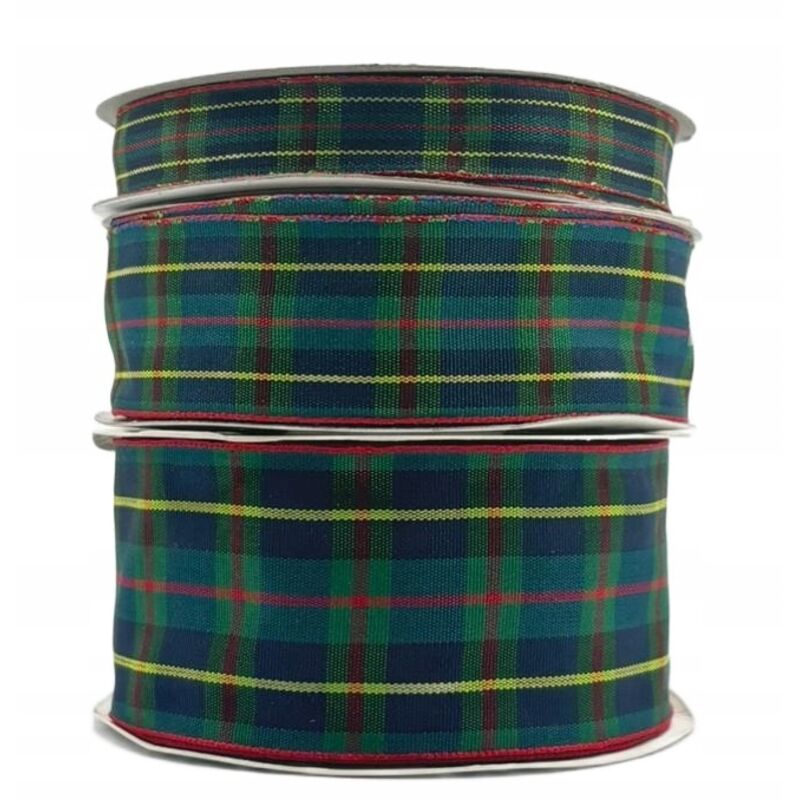 Nastro di raso a scacchi, rotolo di nastro colorato da 12 mm e 22 m per decorazione