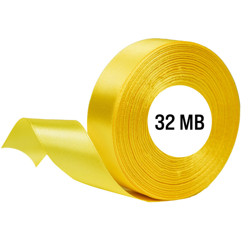 Nastro di raso giallo rotolo 3 mm 91 m raso per decorazione