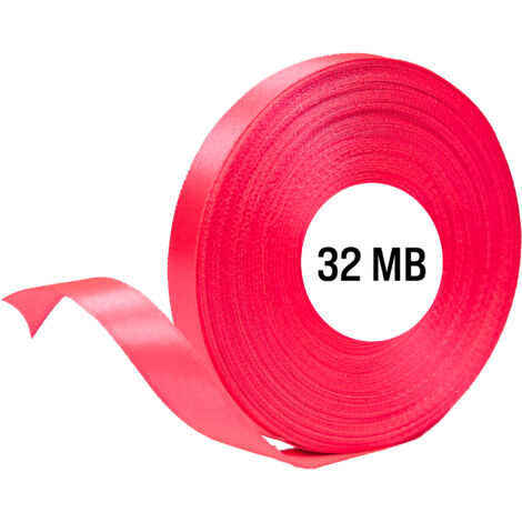 Nastro di raso rosa scuro rotolo 12 mm 32 m per decorazione