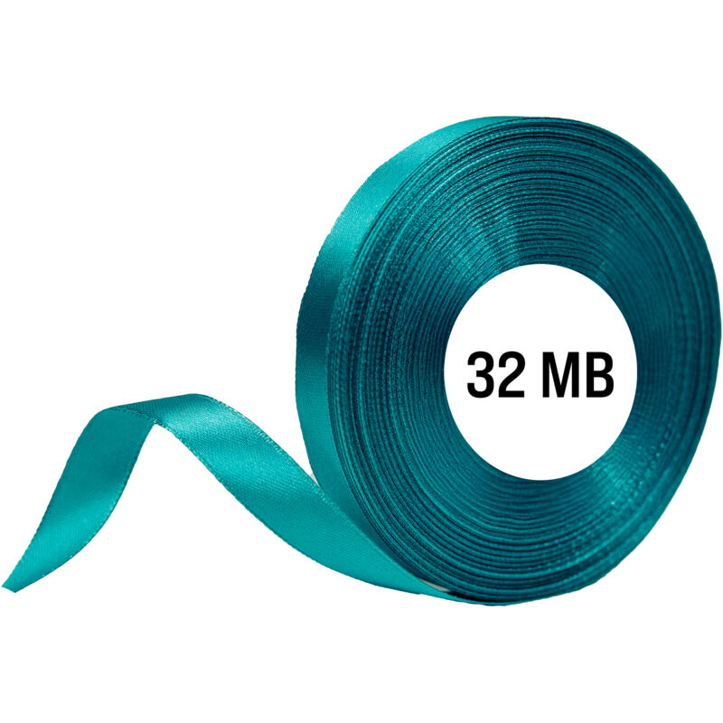 Nastro di raso turchese rotolo 6mm32m nastro di raso per decorazione