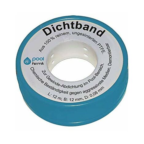 Nastro di tenuta in PTFE, nastro PTFE per metallo e filettatura in plastica, adatto per piscine, piscine, impianti domestici e industriali.