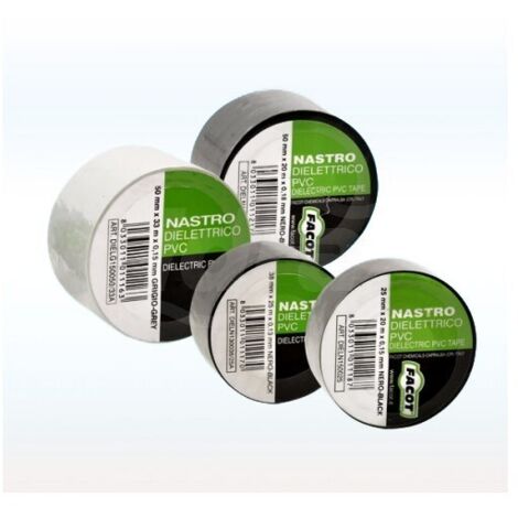 NASTRO Dielettrico pvc nero H.50x0,18mmx20m DIELN180050