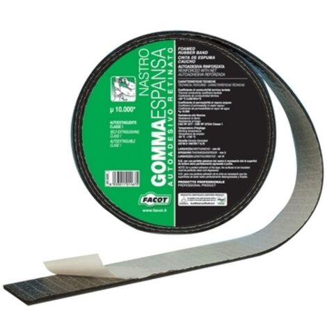 NASTRO GOMMA ESPANSA RETINATO- H 50 mm x 10 m- FACOT- pezzi 1