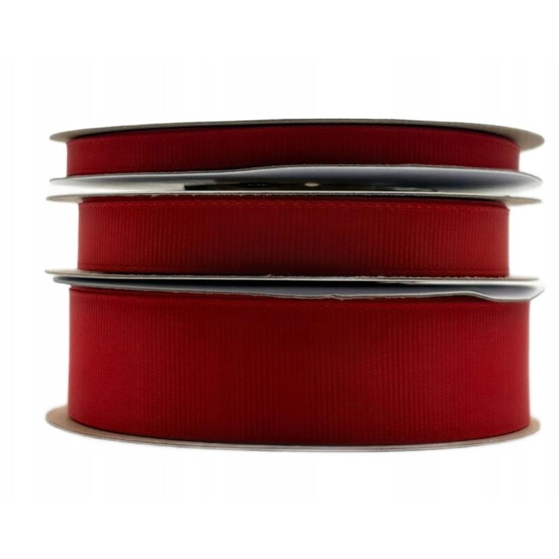 Nastro grosgrain rosso rotolo 12 mm 22 m per decorazione