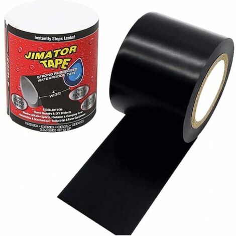 Nastro impermeabile nero, nastro impermeabile 2 pezzi, nastro in silicone autofondente, nastro isolante e striscia sigillante, sigillante che lega e ripara quasi tutto