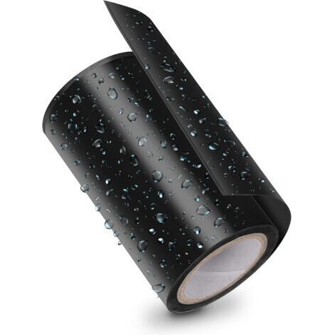Nastro impermeabile nero ultra resistente (10 cm x 150 cm) per la riparazione di piscine e tubature (nastro di riparazione d'emergenza/nastro sigillante autoadesivo per sigillature subacquee)