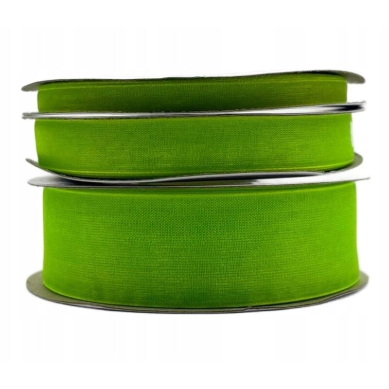 Nastro in chiffon verde in rotolo da 25 mm e 32 m per decorazione