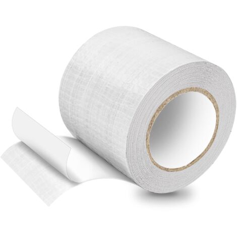 Nastro in PE per teloni, nastro di riparazione per teloni in tessuto, toppe per teloni, 8 m8 cm, per teloni di camion, tende da sole, tende da campeggio, bianco
