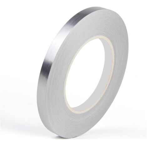 Nastro in pellicola 10 mm x 50 metri, nastro decorativo nastro adesivo argento spazzolato per specchietti per dettagli murali d'accento, arti grafiche, finiture per pareti di barche