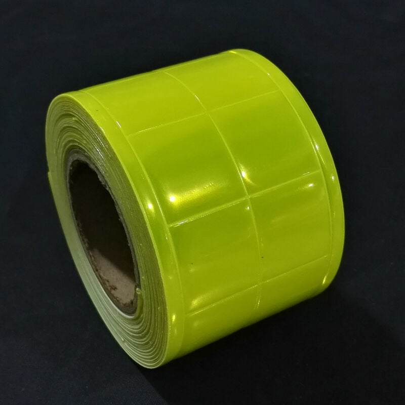 Nastro in pvc giallo rifrangente fluorescente da cucire sui vestiti 25/50mm Misura - 5cm x 5 Metri