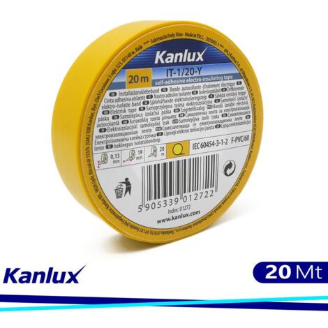 nastro isolante adesivo elettricista isolante elettrico 19 mm giallo 20 mt