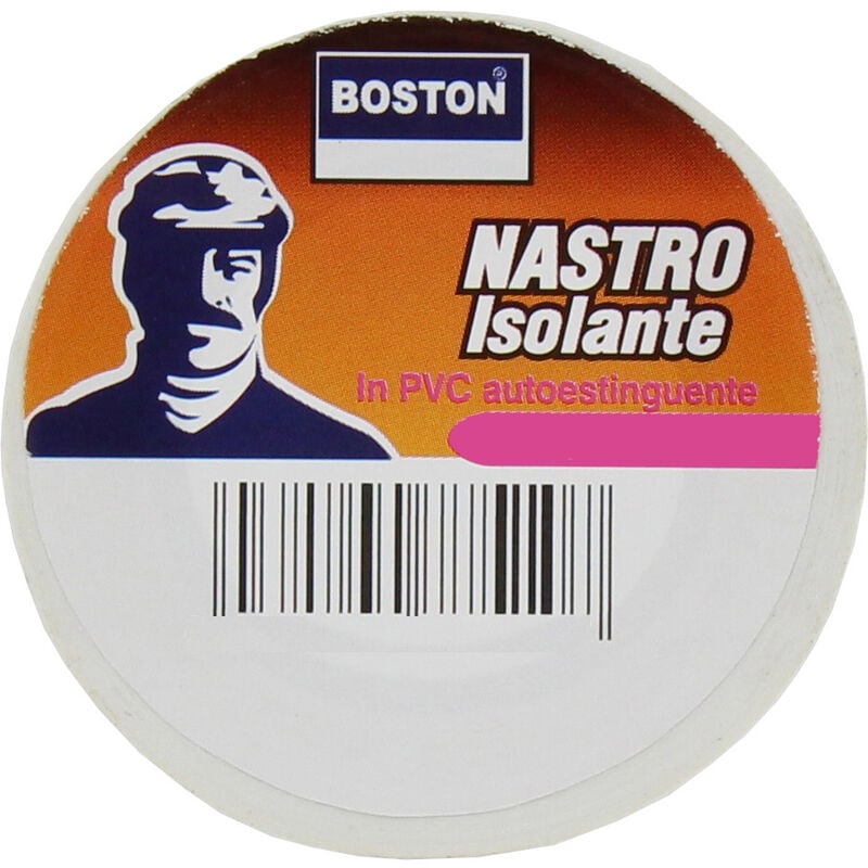 Nastro isolante bianco mm 25x25 mt pvc omologato per elettricista