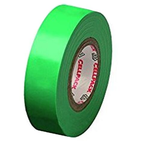 Nastro isolante Cellpack in PVC verde No 128 0,15 mmx19 mm 145806