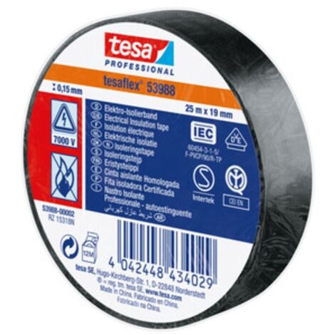 NASTRO ISOLANTE CERTIFICATO NERO 25MTX19MM