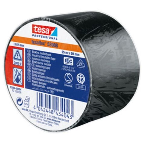 NASTRO ISOLANTE CERTIFICATO NERO 25MTX50MM