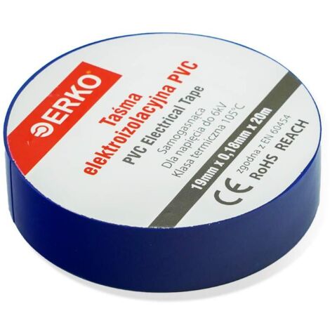 Nastro isolante grande 19mm 20m blu ERKO