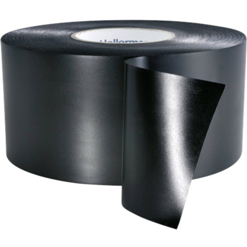 Image of Hellermanntyton - HelaTape Wrap 25 710-10802 Nastro isolante HelaTape Wrap 25 Nero (l x l) 30 m x 50 mm 1 pz.