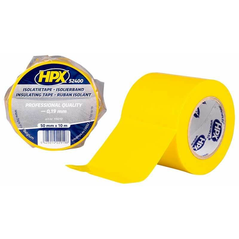 Nastro isolante in pvc tape 52400, giallo, 50mm x 10m HPX