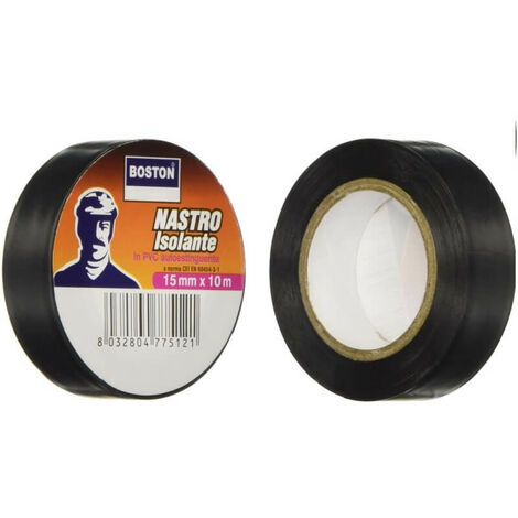 NASTRO ISOLANTE mm. 15 x 10 mt - giallo/verde BOSTON 10 PZ