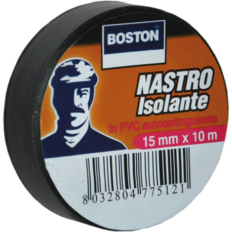 NASTRO ISOLANTE mm. 15 x 10 mt - nero BOSTON 10 PZ