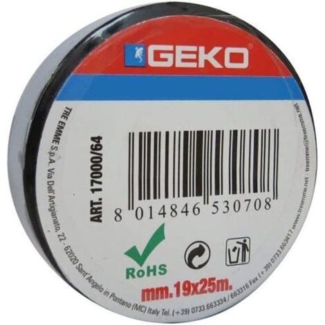 Nastro isolante nero 19 mm x 25 m