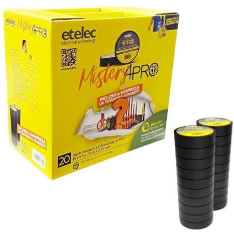 Nastro Isolante Nero Kit 20 Pz ( ETELEC cod. NA8019K1 )