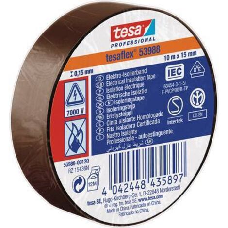 NASTRO ISOLANTE 'PROFESSIONAL 53988' mm. 15 x 10 mt - marrone