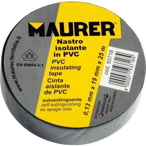 NASTRO ISOLANTE PVC GRIGIO MAURER 25MTX25MM SP.0,13MM