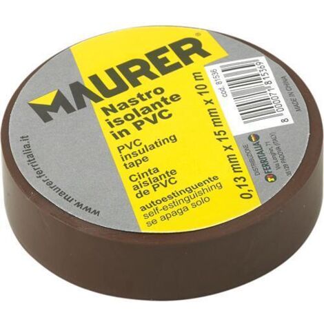 NASTRO ISOLANTE PVC MARRONE MAURER 10MTX15MM SP.0,13MM