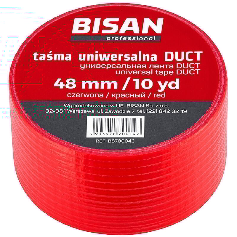 Nastro isolante rosso, largo 48 mm, lungo 10 iarde
