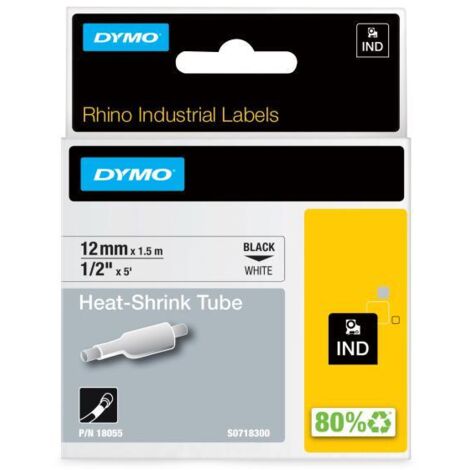 Nastro Laminato per Etichettatrici Dymo 18055 Bianco 12 mm