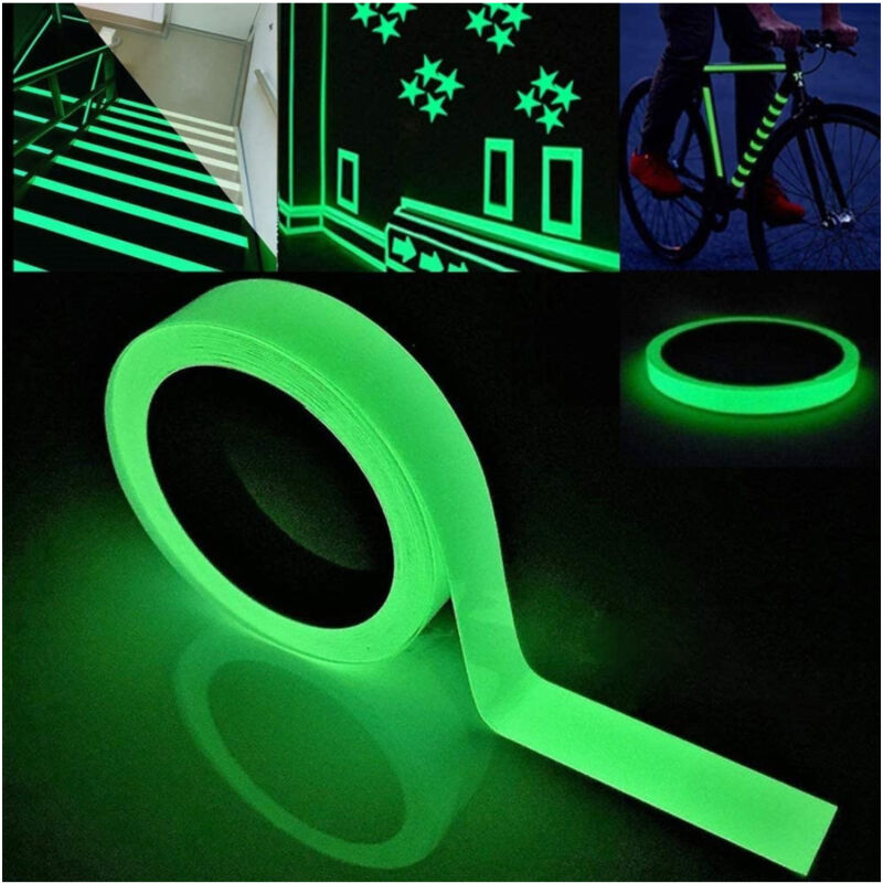 Trade Shop - fluoreszierendes sicherheitsklebeband wasserdicht grünes licht 3M x 3CM -