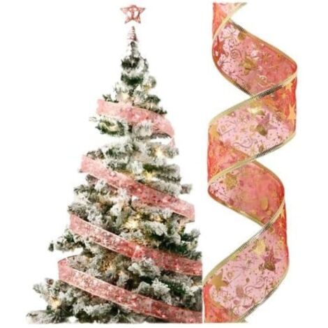 Nastro Luminoso Albero Natale Luce Led 10MT Rosso Decorazioni