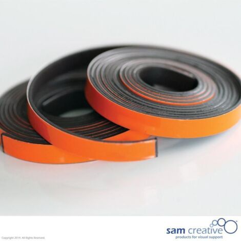 Nastro magnetico per lavagna bianca 5 mm arancione