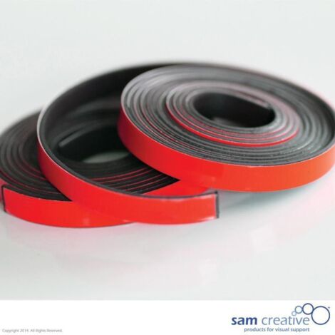 Nastro magnetico per lavagna bianca 5 mm rosso