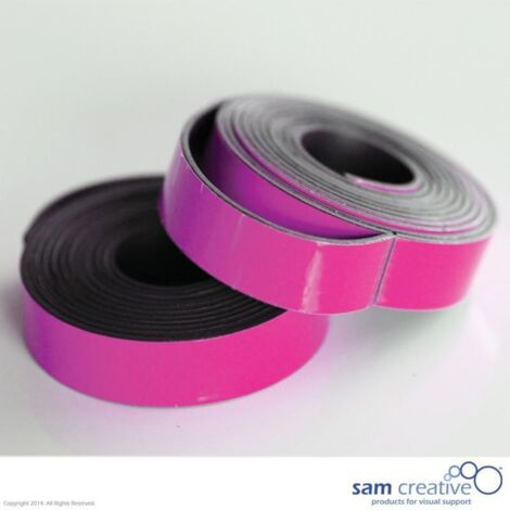 Nastro magnetico per lavagne bianche 10 mm rosa