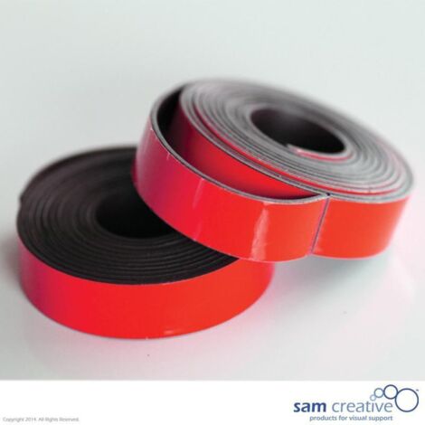 Nastro magnetico per lavagne bianche 10 mm rosso