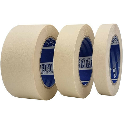 Nastro mascheratura per edilizia in carta resistente 60°C. taglia  - 30mm x 50mt (5 rotoli)